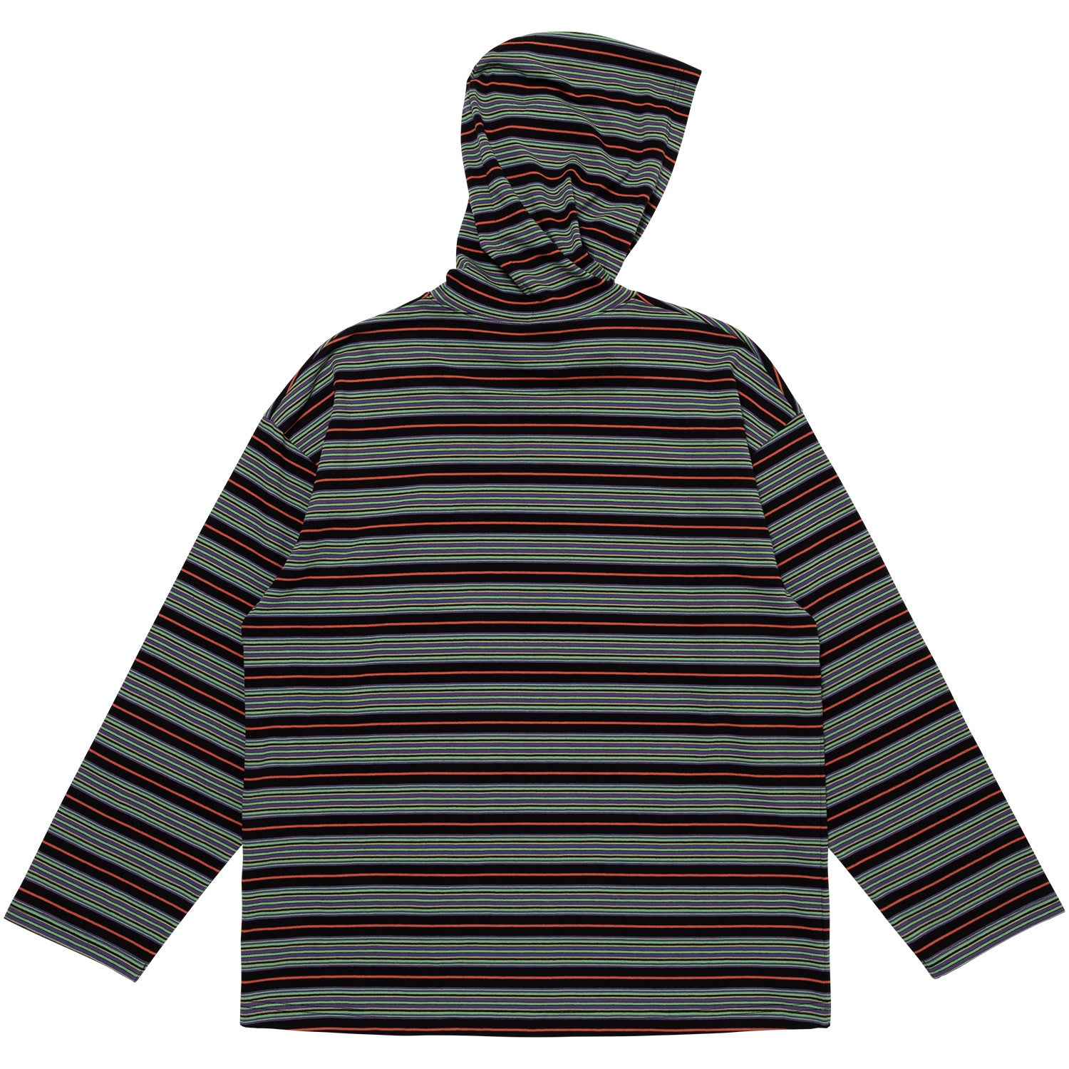 Lqqk Studio Collab Multi Border Hooded Long Sleeve Tee
