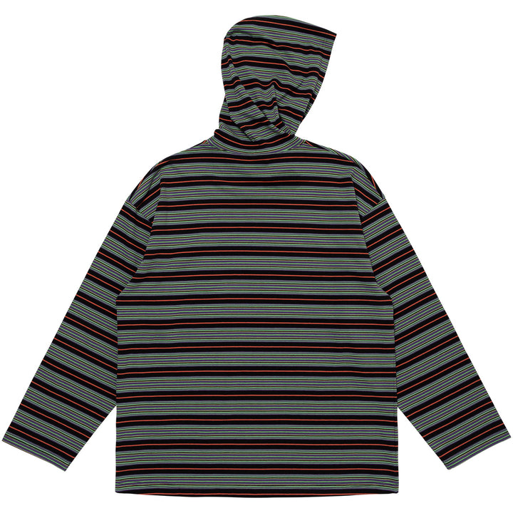 Lqqk Studio Collab Multi Border Hooded Long Sleeve Tee