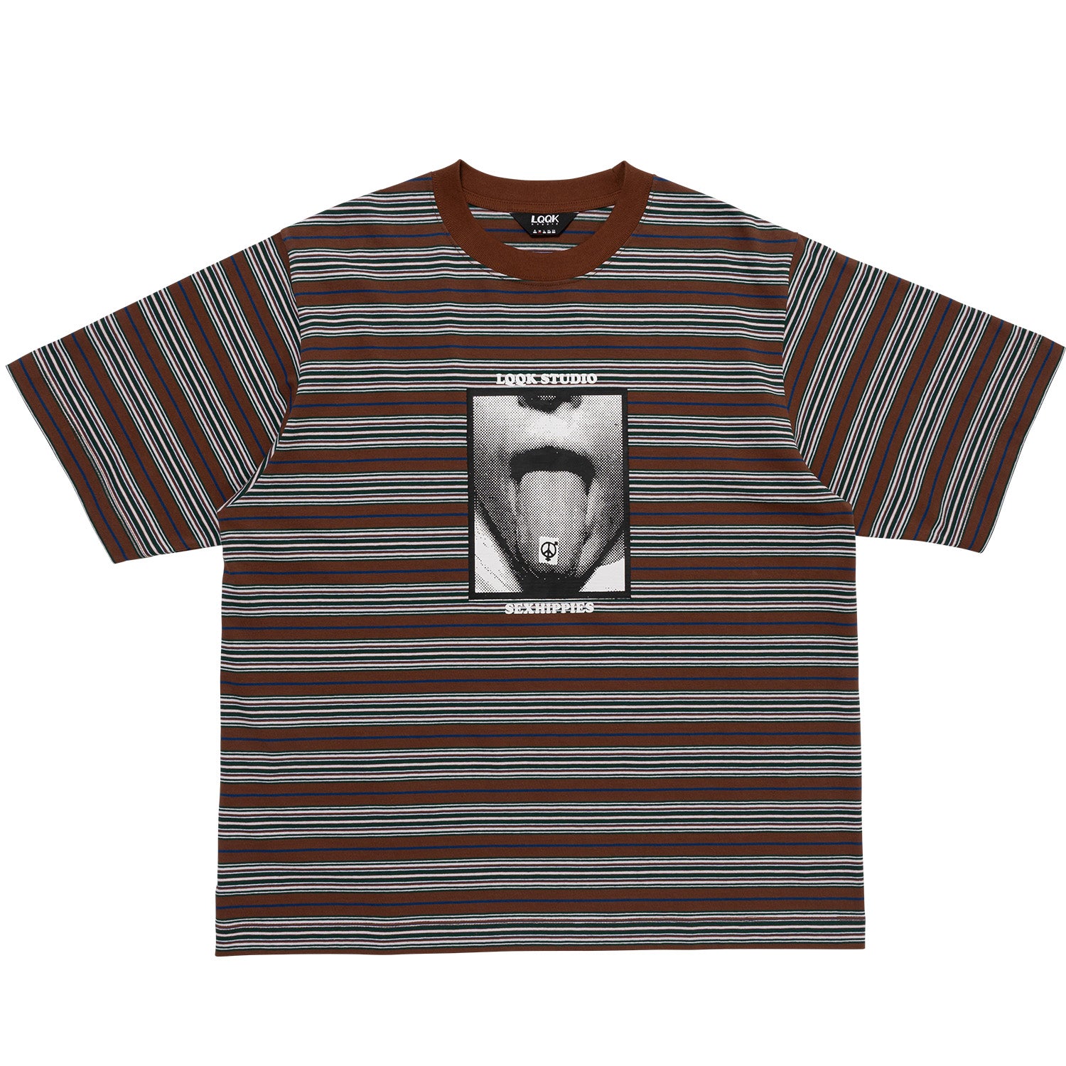 Lqqk Studio Collab Multi Border Tee