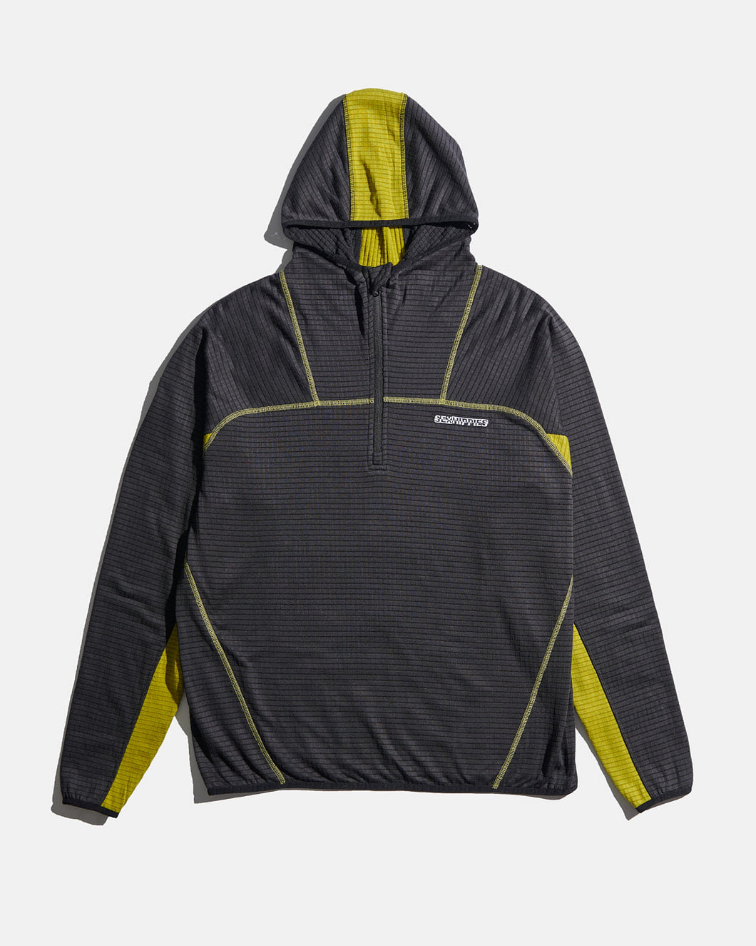 Grid Fleece Hooded Pullover