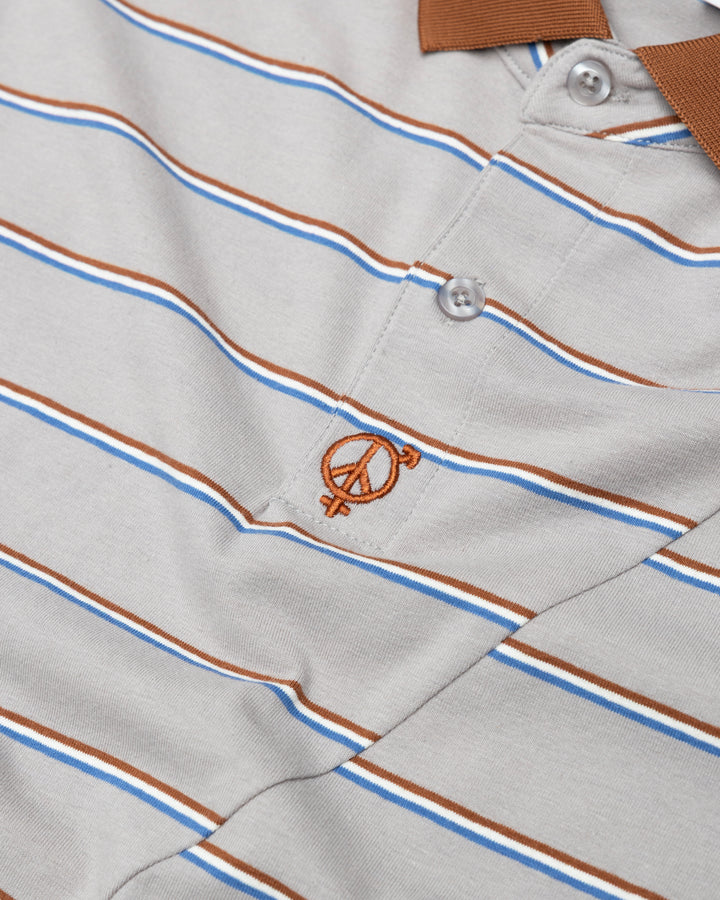 Split Stripe Polo Shirt