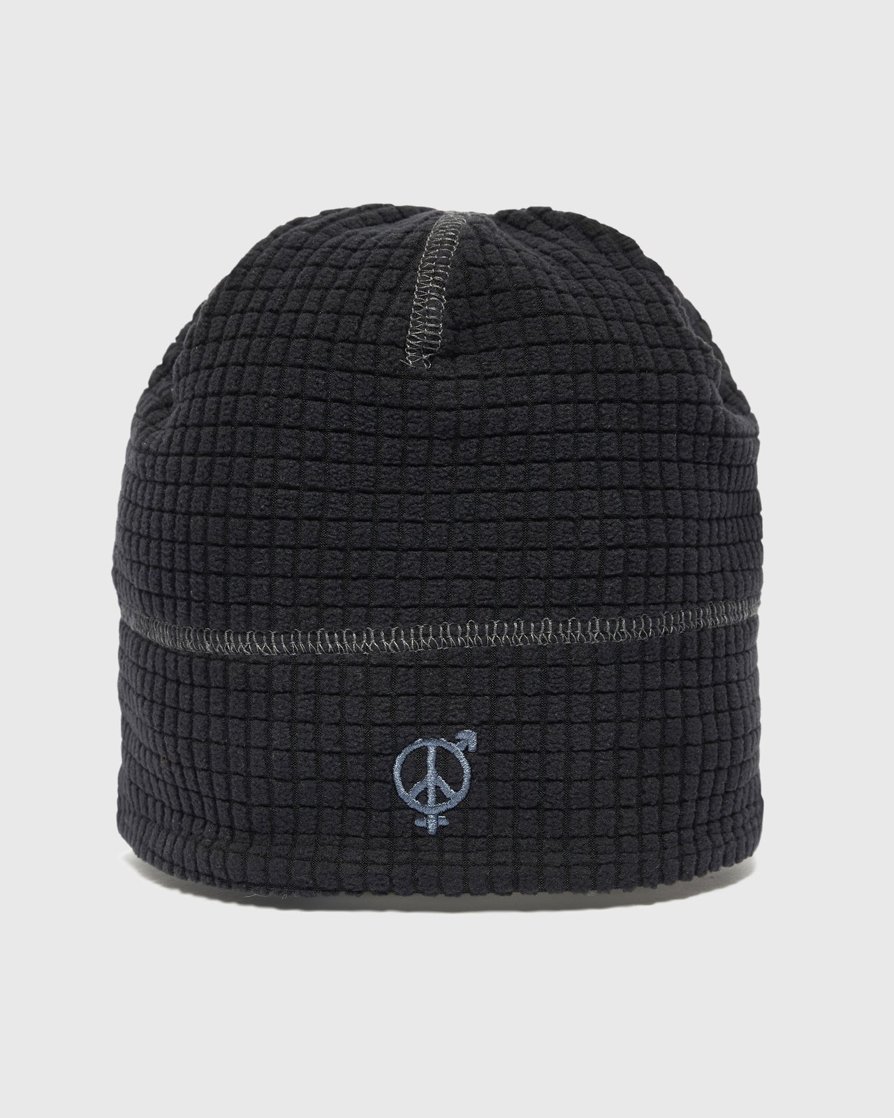 Reversible Grid Fleece Beanie
