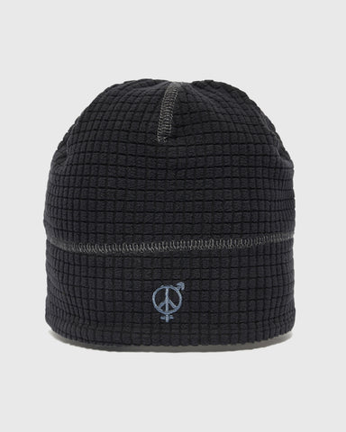 Reversible Grid Fleece Beanie