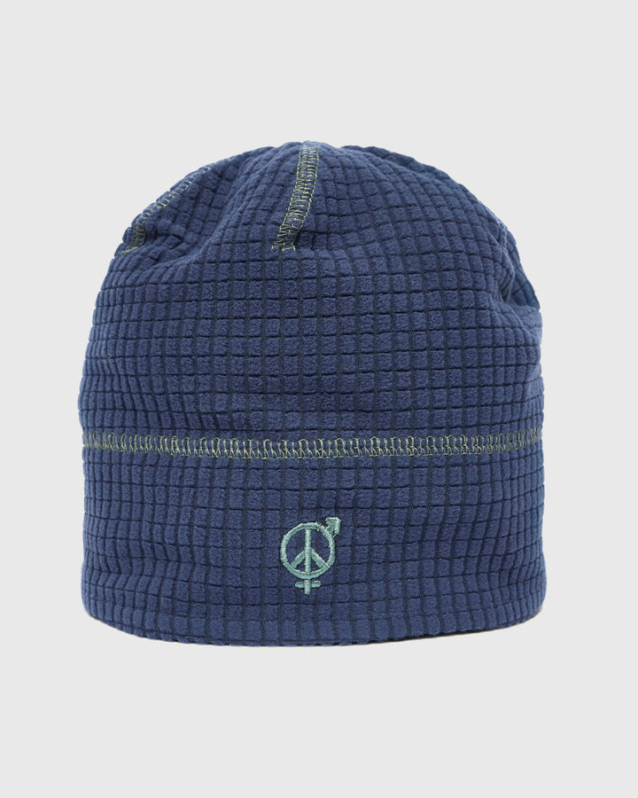 Reversible Grid Fleece Beanie